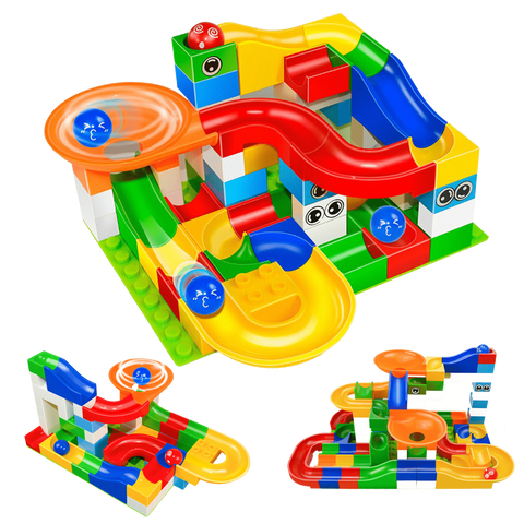 Marbly Run - Marble Run Track Kids Toy 52 pcs - Basic Pack - Serene Parents