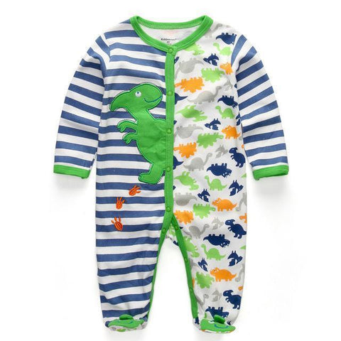 Dinosaur One Piece Jumpsuit Pajamas - Combination - Kids Clothing 12M - Serene Parents