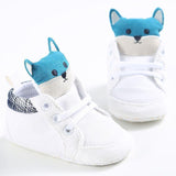 FOXY - Fox Baby Shoes Baby Shoes White / S (4.3" - 11 cm) - Serene Parents