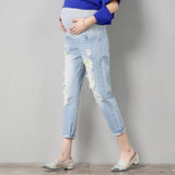 Maternity Ripped Jeans for Pregnant Women Maternity Jean for Pregnant Women Clear Denim / M - Serene Parents