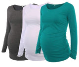 Maternity Tunic Top for Pregnant Women Maternity Tunic Top for Pregnant Women 3 Pack (Black, White, Green Water) / S - Serene Parents
