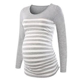 Maternity Tunic Top for Pregnant Women Maternity Tunic Top for Pregnant Women Striped (Gray) / S - Serene Parents