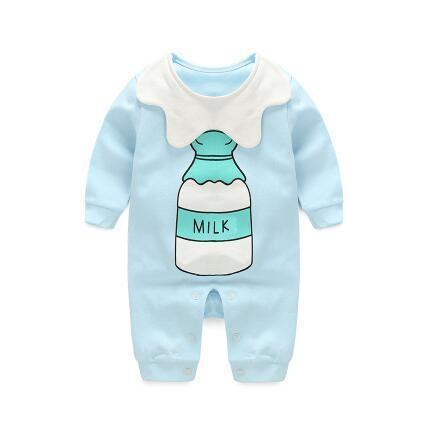 Pajama Milk One Piece Jumpsuit Pajamas - Combination - Kids Clothing 3M - Serene Parents