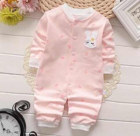 Pajama One Piece Jumpsuit Reasons To Cotton - Pink Bunny Pajamas - Combination - Kids Clothing Pink rabbit / 3M - Serene Parents