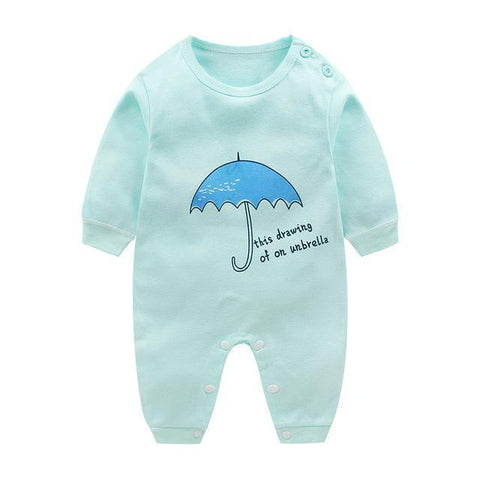 Pajama One Piece Jumpsuit Reasons To Cotton - Umbrella Pajamas - Combination - Kids Clothing Umbrella / 3M - Serene Parents