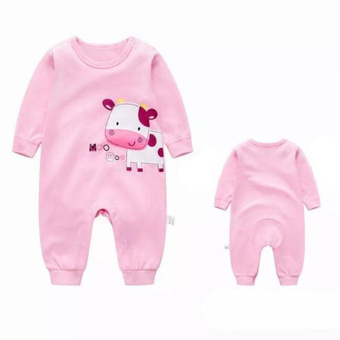 Pajamas Pink Cow Suit Pajamas - Combination - Kids Clothing 3M - Serene Parents