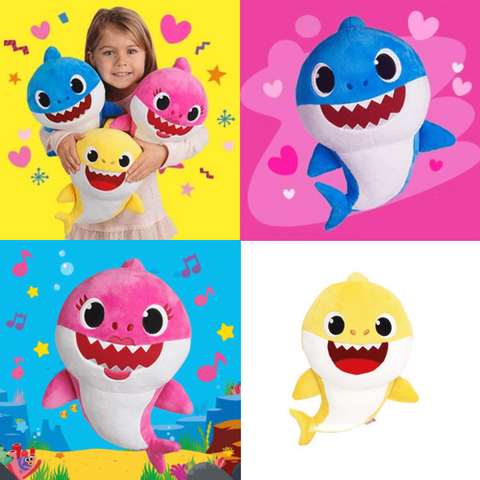 Sharky - Singing Shark Plush (New - 2019) Shark Plush Blue - Few Items Left - Serene Parents